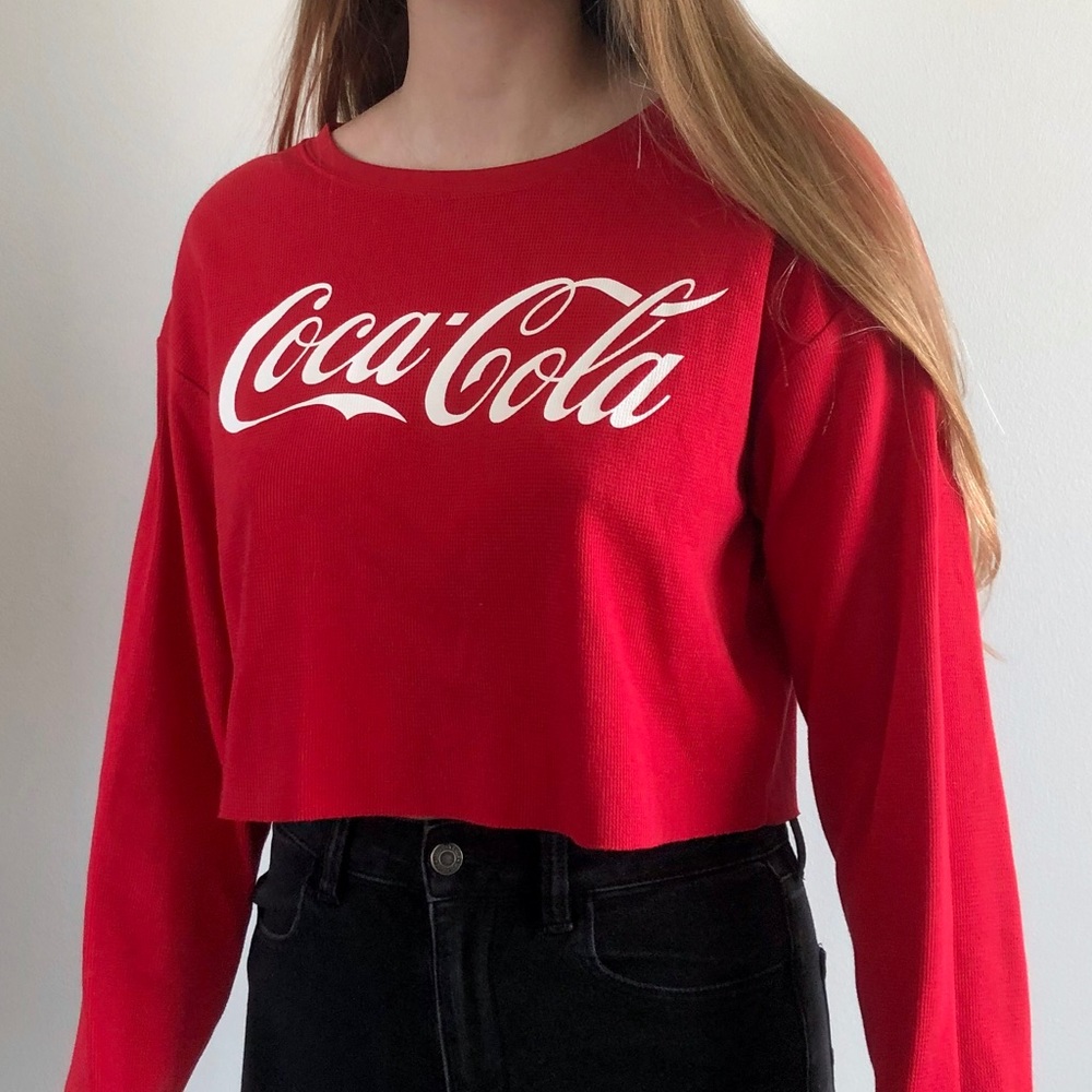 Coca-Cola long sleeve crop top
